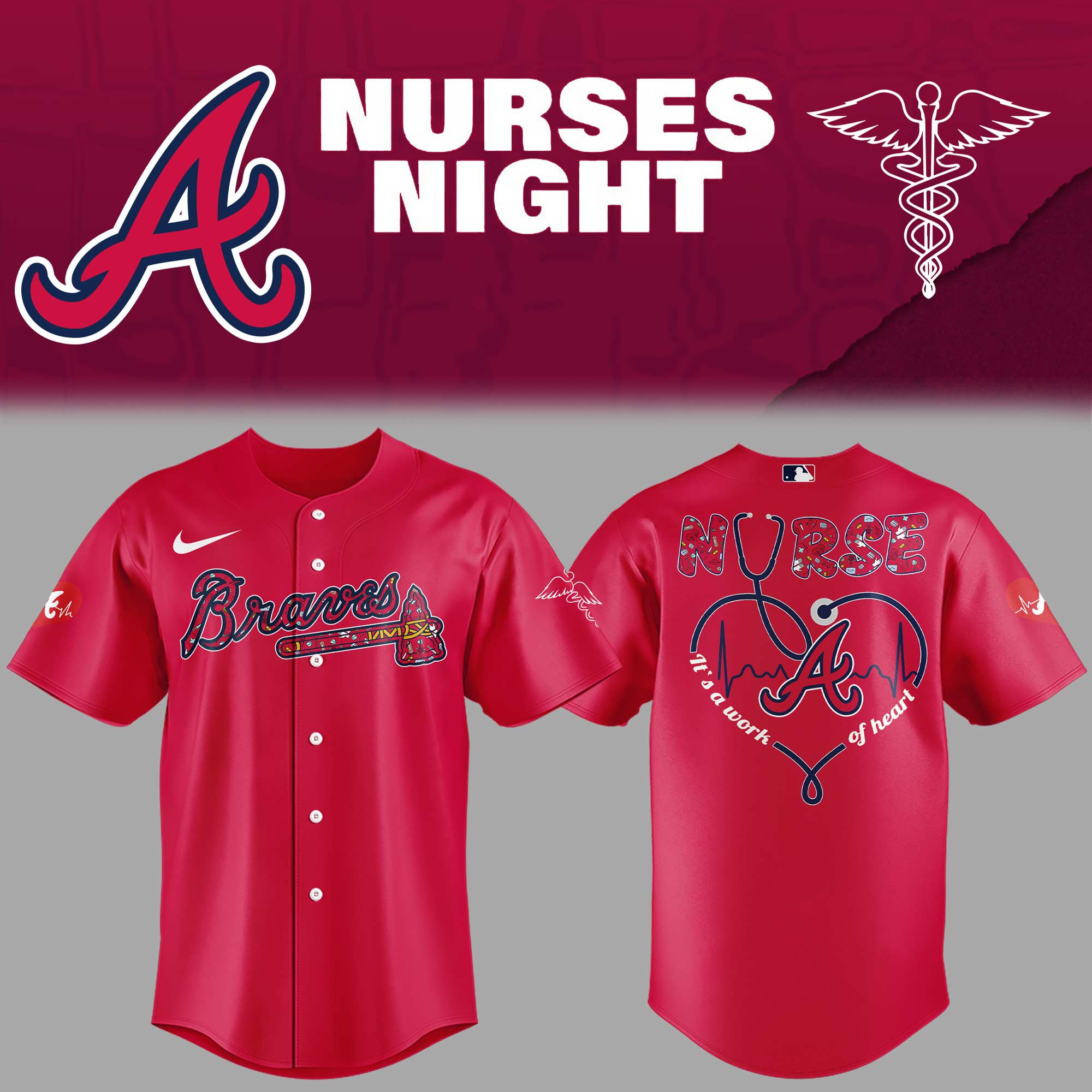 Atlanta Braves Nurses Night Jersey Gift Ideas For Baseball Players 1 Atlanta Braves Nurses Night Jersey Gift Ideas For Baseball Players