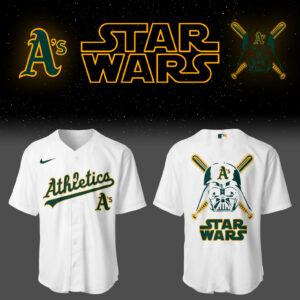 Athletics Jays Baseball 2025 Athletics x Star Wars White Jersey Gifts For Baseball Fans