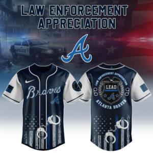 Atlanta Braves x Law Enforcement Appreciation Day Jersey Gifts For Baseball Lovers