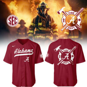 Alabama Baseball x Firefighter Appreciation Night Jersey Baseball Mom Gifts