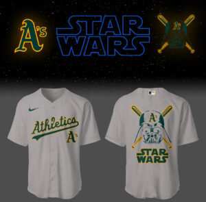 Athletics Jays Baseball 2025 Athletics x Star Wars Grey Jersey Best Baseball Gifts Ideas