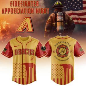 Arizona Diamondbacks X Firefighter Appreciation Night Jersey Baseball Fan Best Gifts
