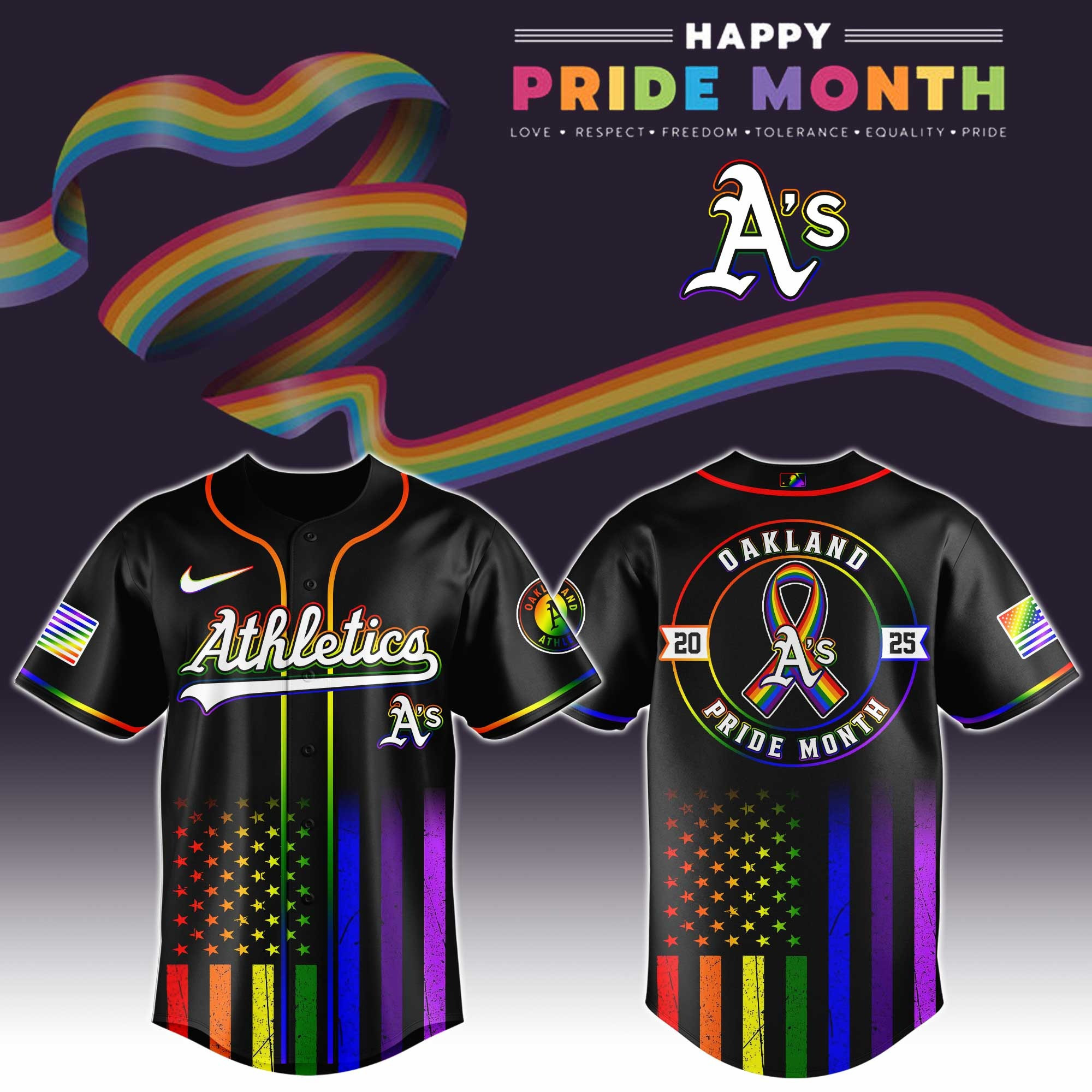 Athletics Special Pride Month Jersey Unique Gifts For Baseball Fans 1 Athletics Special Pride Month Jersey Unique Gifts For Baseball Fans