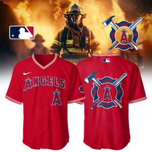 Angels x Firefighter Appreciation Night Jersey Gifts For Baseball Players