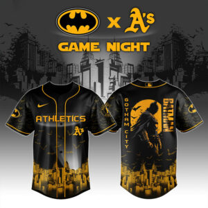 Athletics x DC Batman Game Night Jersey Presents For Baseball Lovers
