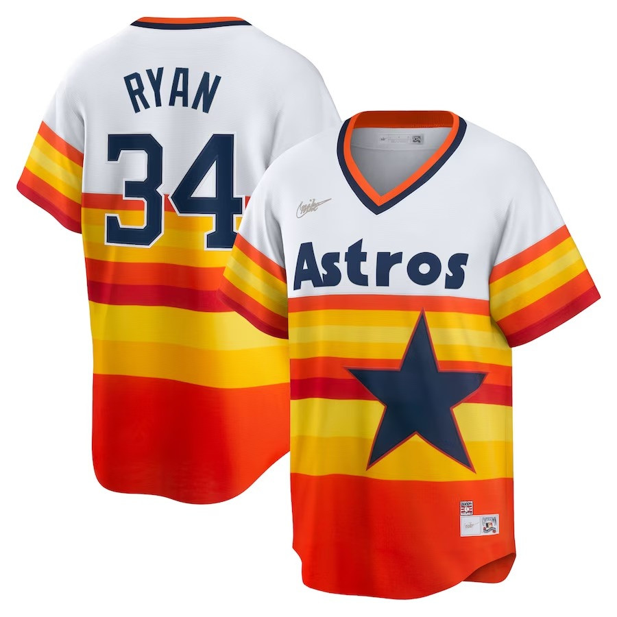 Astros Nolan Ryan White Home Cooperstown Collection Player Jersey Baseball Mom Gifts 1 Astros Nolan Ryan White Home Cooperstown Collection Player Jersey Baseball Mom Gifts