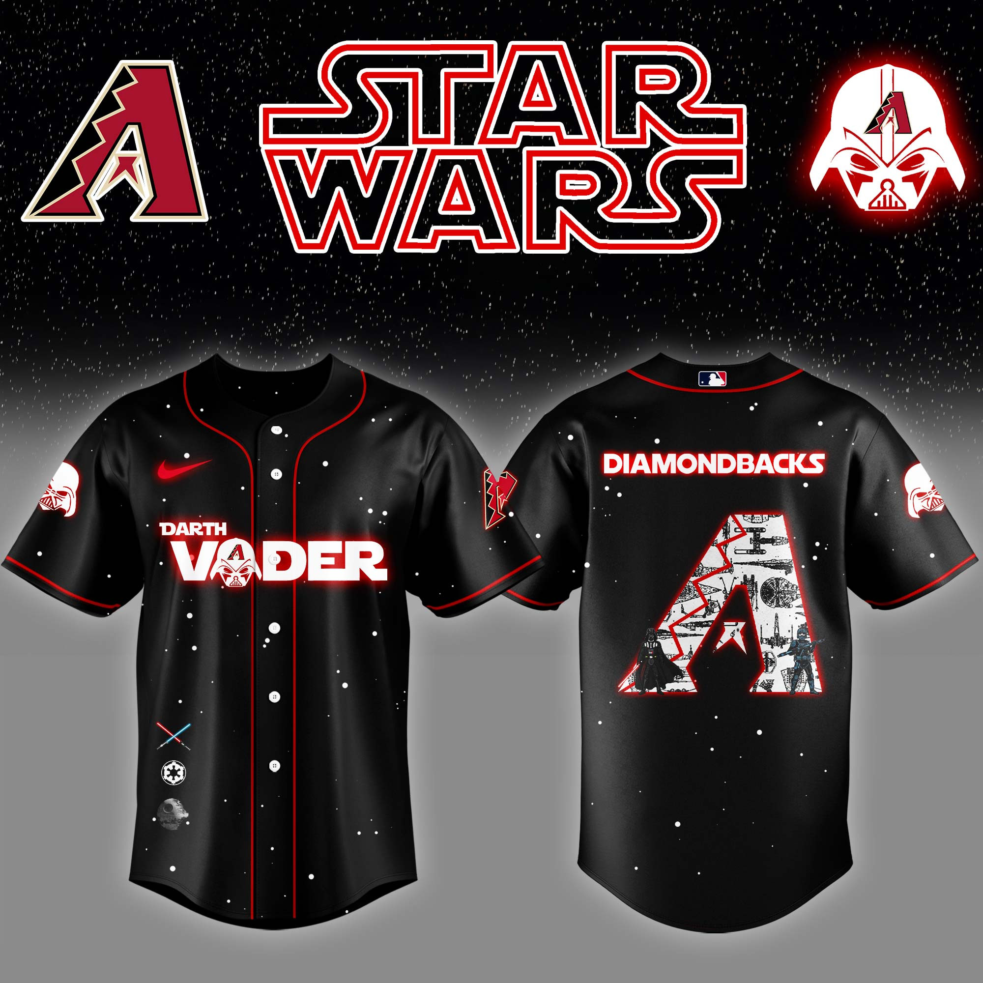 Arizona Diamondbacks x Stars Wars Darth Vader Night Baseball Jersey Baseball Coach Gift Ideas 1 Arizona Diamondbacks x Stars Wars Darth Vader Night Baseball Jersey Baseball Coach Gift Ideas