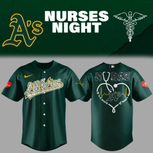 Athletics Baseball Nurses Night Green Jersey Gifts For Baseball Players Baseball Coach Gift Ideas