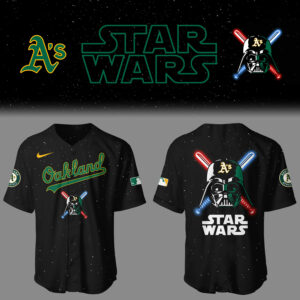 Athletics Baseball Athletics x Star Wars 2025 Black Jersey Gifts For Baseball Fans