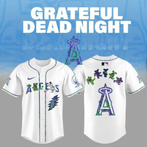 Angels City x Grateful Dead Night Baseball Jersey Shirt Gifts For Baseball Fans