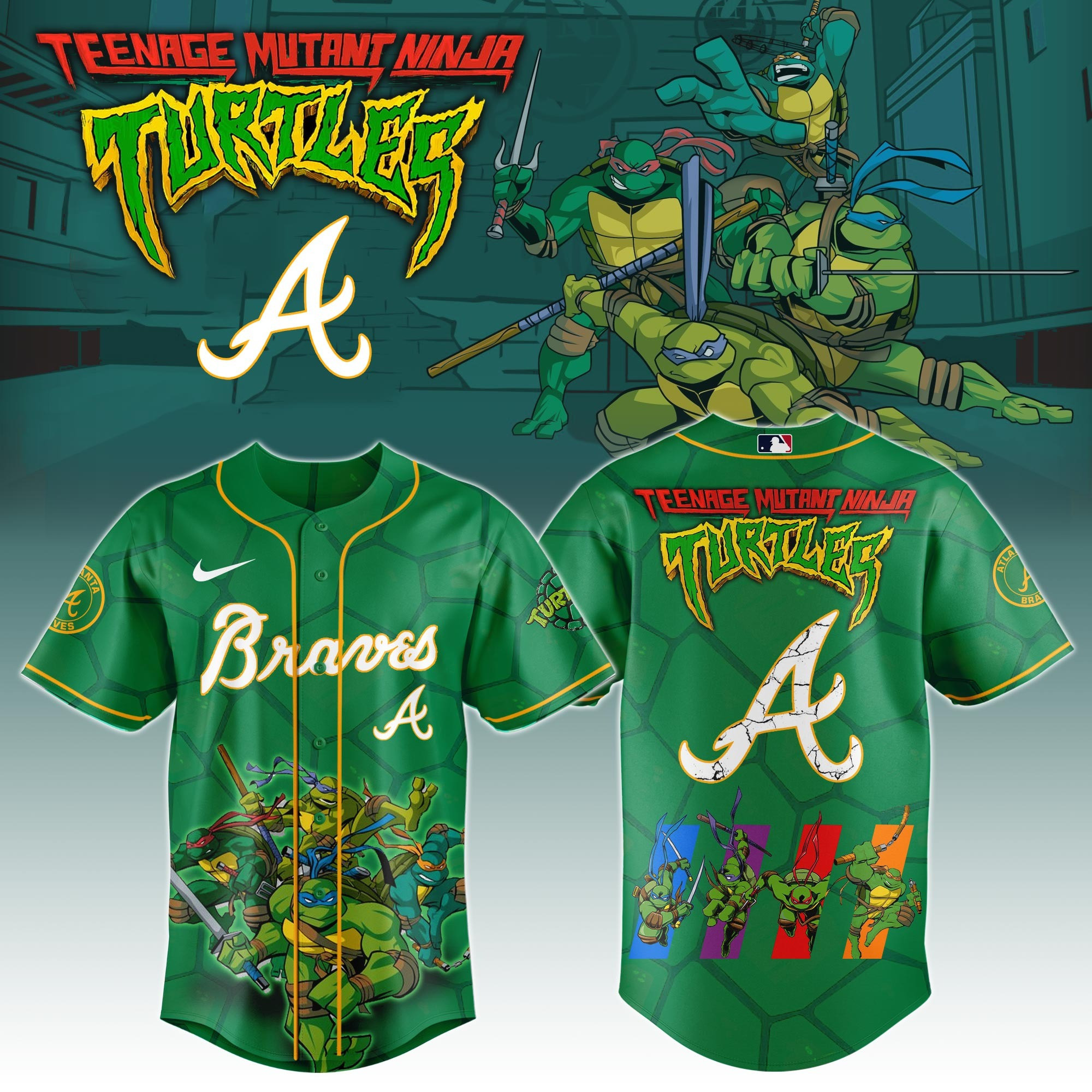 Atlanta Braves Ninja Turtles Night Game Jersey Baseball Fan Ninja Turtles Lover Gifts 1 Atlanta Braves Ninja Turtles Night Game Jersey Baseball Fan Ninja Turtles Lover Gifts