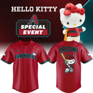 Arizona Diamondbacks Hello Kitty Jersey Baseball Father's Day Gifts