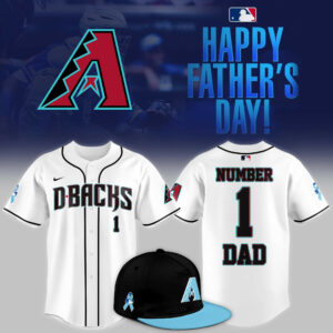 Arizona Diamondbacks 2025 Fathers Day Number 1 Dad Jersey Baseball Father's Day Gifts