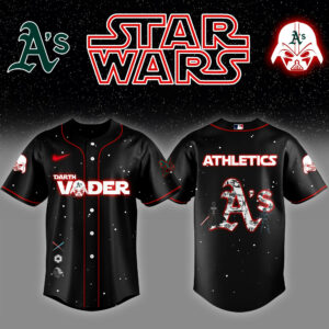 Athletics x Star Wars Darth Vader Night Baseball Jersey Gift Ideas For Hockey Lovers