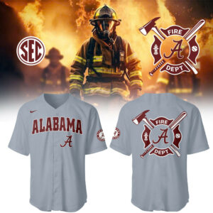 Alabama Baseball x Firefighter Appreciation Night Jersey Gifts For Baseball Fans