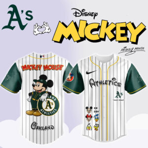 Athletics x Mickey Mouse Game Night Special Edition Jersey Shirt Gift Idea For Men