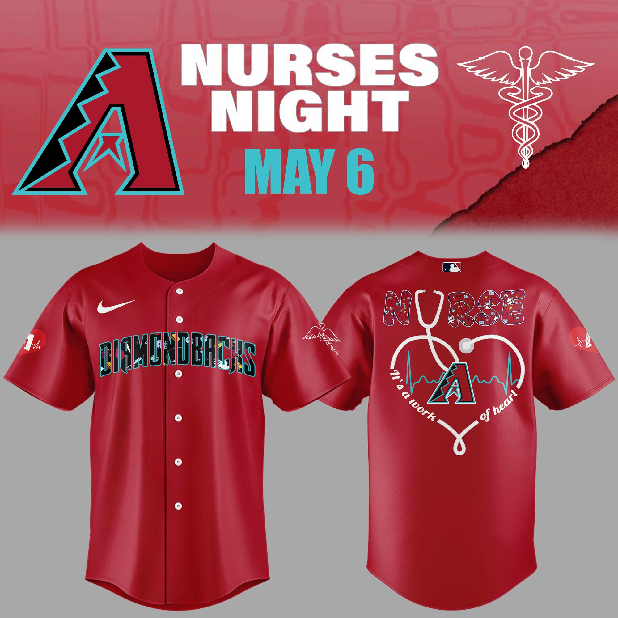 Arizona Diamondbacks Nurses Night Jersey Gift Ideas For Baseball Players 1 Arizona Diamondbacks Nurses Night Jersey Gift Ideas For Baseball Players
