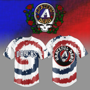 Arizona Diamondbacks x Grateful Dead Jersey Diamondbacks Fan Unique Gifts