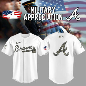 Atlanta Braves Military Appreciation Baseball Jersey Unique Gifts For Baseball Lovers
