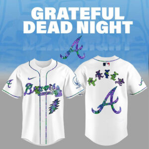Atlanta Braves 2025 Grateful Dead Night Jersey Baseball Merch Fan Father's Day Gifts
