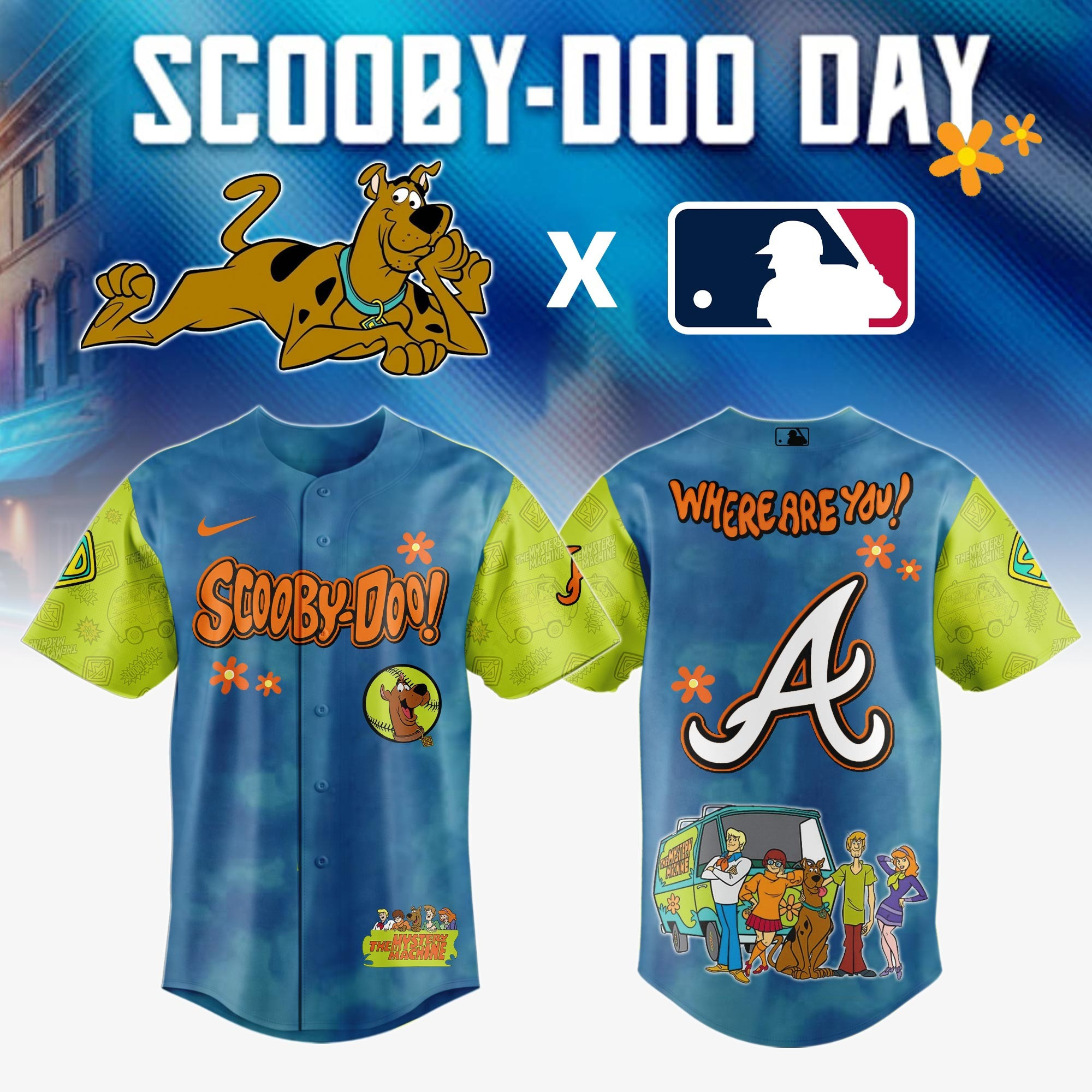 Atlanta Braves x Scooby Doo Jersey Best Gifts For Baseball Lovers 1 Atlanta Braves x Scooby Doo Jersey Best Gifts For Baseball Lovers
