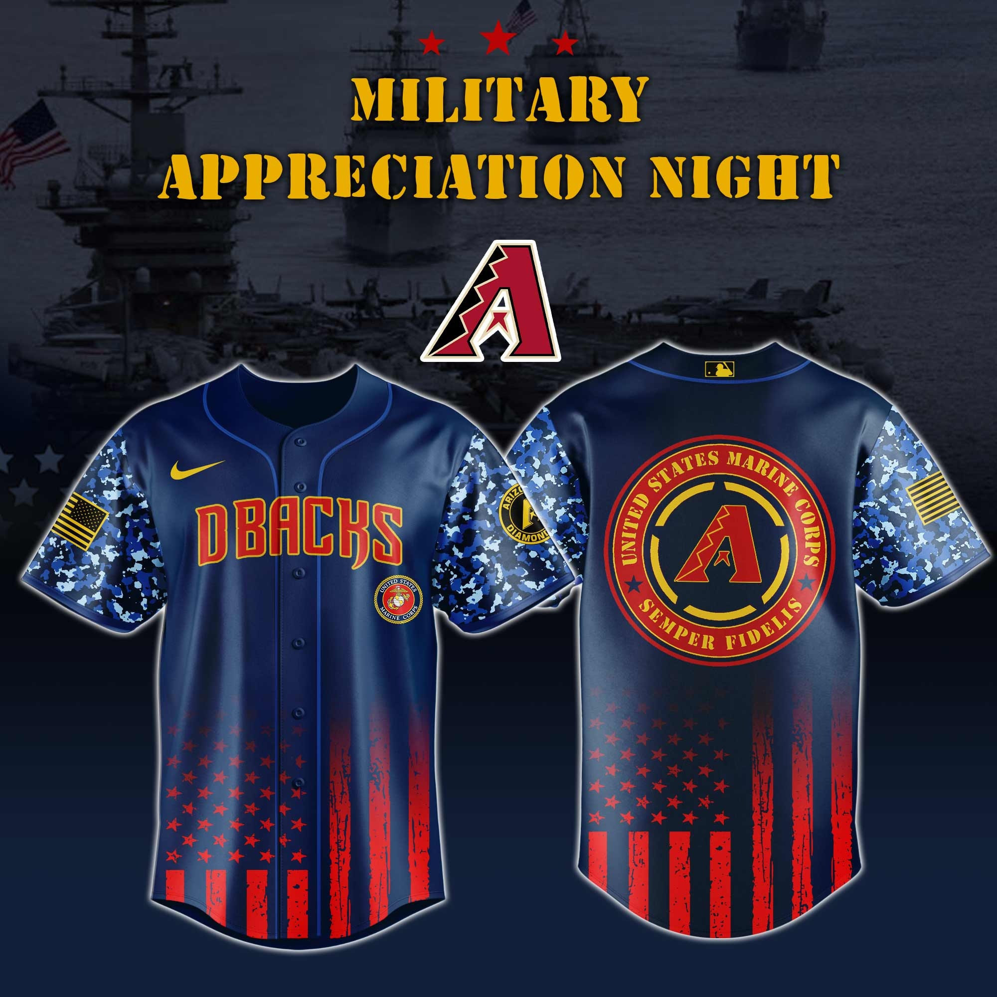 Arizona Diamondbacks x Marine Corps Military Appreciation Night Jersey Editions 2025 Arizona Diamondbacks Merch 1 Arizona Diamondbacks x Marine Corps Military Appreciation Night Jersey Editions 2025 Arizona Diamondbacks Merch