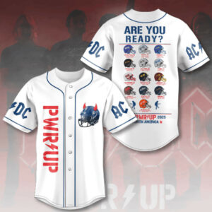 AC DC Pwr Up Tour 2025 Baseball Jersey Gifts For Music Lovers
