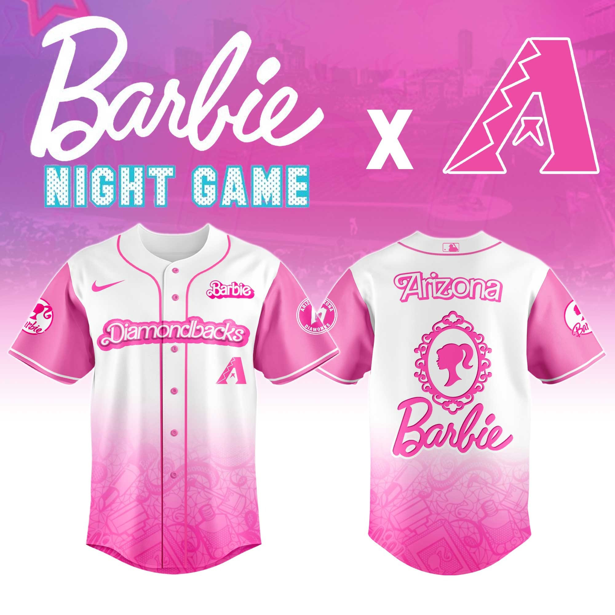Arizona Diamondbacks x Barbie Night Game Jersey 2025 Gifts For Baseball Fans 1 Arizona Diamondbacks x Barbie Night Game Jersey 2025 Gifts For Baseball Fans