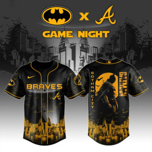 Atlanta Braves x DC Batman Game Night Jersey Cool Gifts For Baseball Lovers