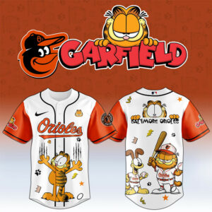 Baltimore Orioles x Garfield Cat Jersey 2025 Best Gifts For Baseball Lovers