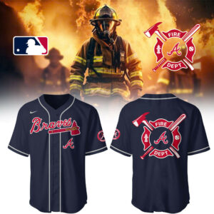 Atlanta Braves x Firefighter Appreciation Night Jersey Gift Ideas For Baseball Players