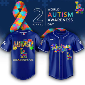 Autism Accept Understand Love Los Angeles Dodgers Baseball Jersey Gifts For Baseball Fans