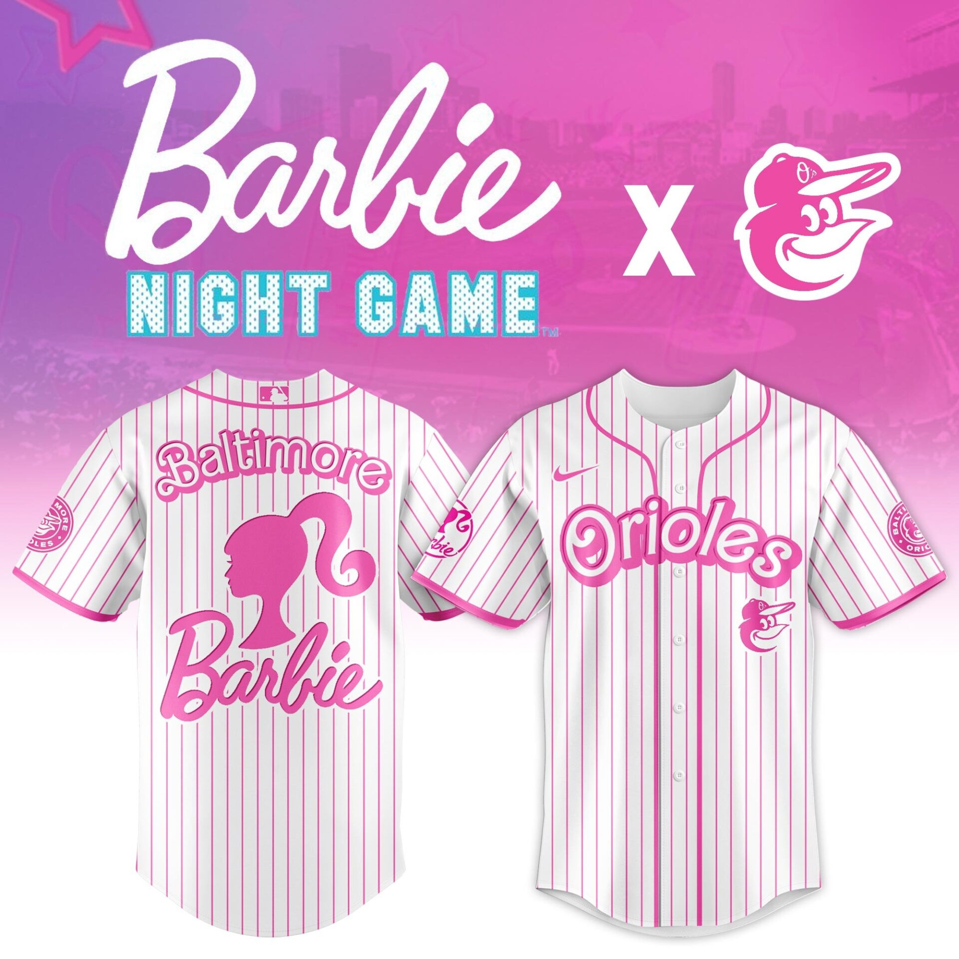 Baltimore Orioles Baseball Barbie Night Jersey Baseball Father's Day Gifts 1 Baltimore Orioles Baseball Barbie Night Jersey Baseball Father's Day Gifts