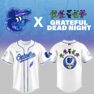Baltimore Orioles 2025 Grateful Dead Night Jersey Baseball Merch Best Fan Gifts For Him