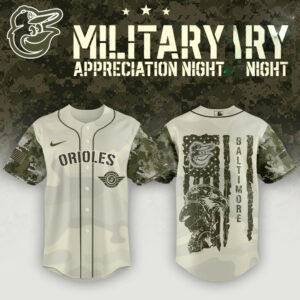 Baltimore Orioles Armed Forces Day Night Baseball Jersey 2025 Cool Baseball Gifts