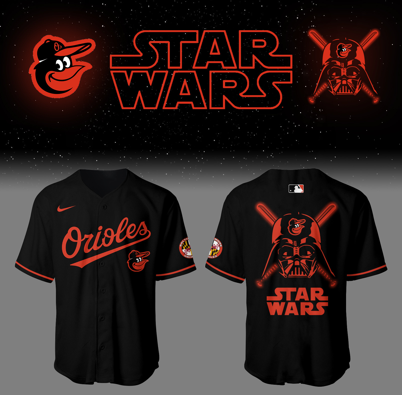 Baltimore Orioles Baseball 2025 Orioles x Star Wars Black Jersey Baseball Coach Gift Ideas 1 Baltimore Orioles Baseball 2025 Orioles x Star Wars Black Jersey Baseball Coach Gift Ideas