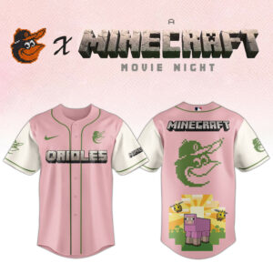 Baltimore Orioles x A MINECRAFT MOVIE Night Jersey Fan Merch Apparel Gift Ideas