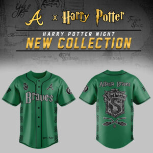 Atlanta Braves x Harry Potter Night Slytherin House Jersey Baseball Gifts Idea