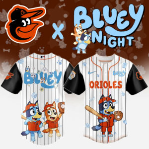 Baltimore Orioles x Bluey Bingo Jersey Baseball Fan Merch Gifts For Bluey Loves