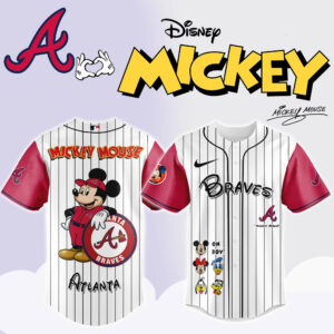 Atlanta Braves x Mickey Mouse Game Night Special Edition Jersey Shirt Gift For Basketball Lover