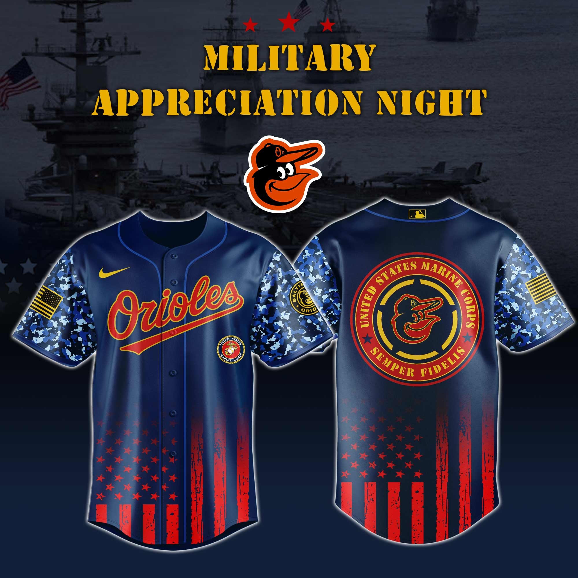 Baltimore Orioles x Marine Corps Military Appreciation Night Jersey Editions 2025 Baltimore Orioles Merch 1 Baltimore Orioles x Marine Corps Military Appreciation Night Jersey Editions 2025 Baltimore Orioles Merch