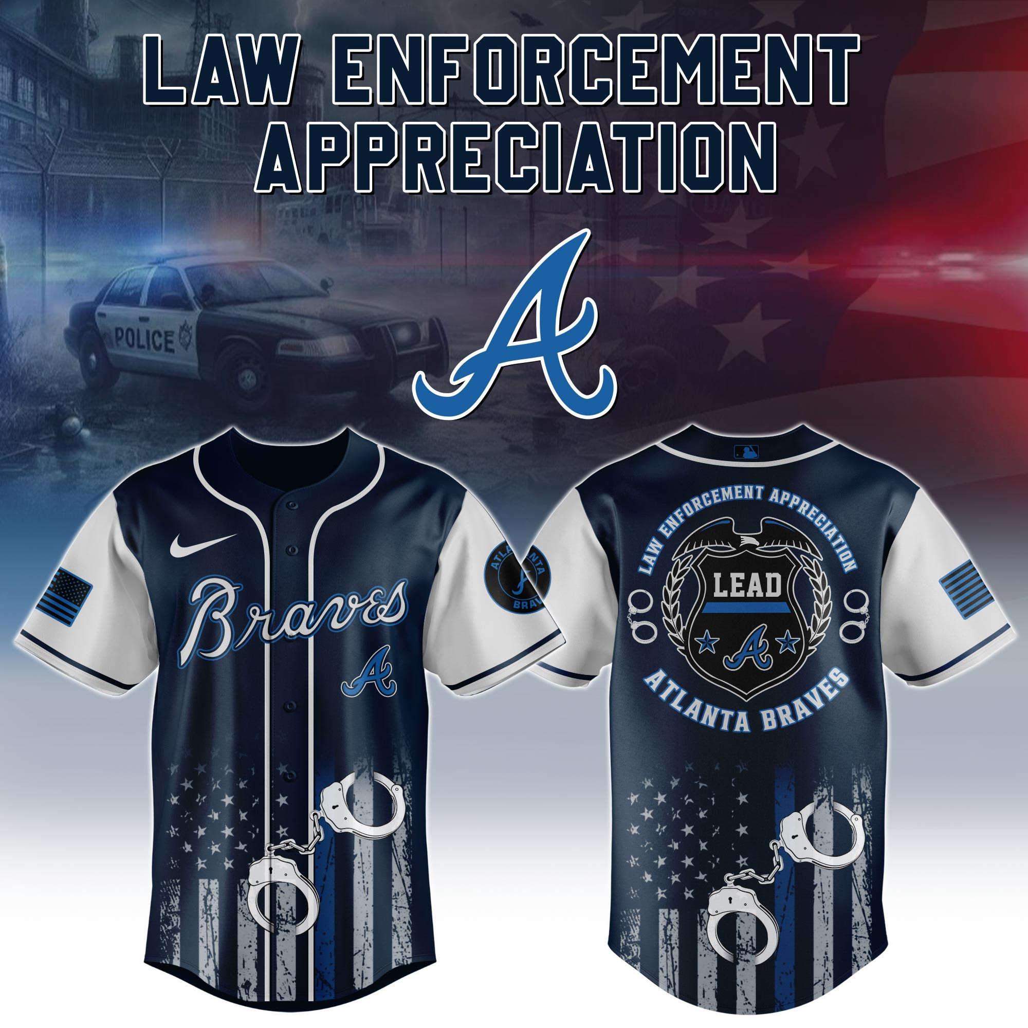 Atlanta Braves x Law Enforcement Appreciation Day Jersey Baseball Gifts Ideas 1 Atlanta Braves x Law Enforcement Appreciation Day Jersey Baseball Gifts Ideas
