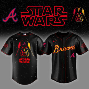 Atlanta Braves x Star Wars Baby Yoda Game Night Baseball Jersey Good Gifts For Hockey Fans