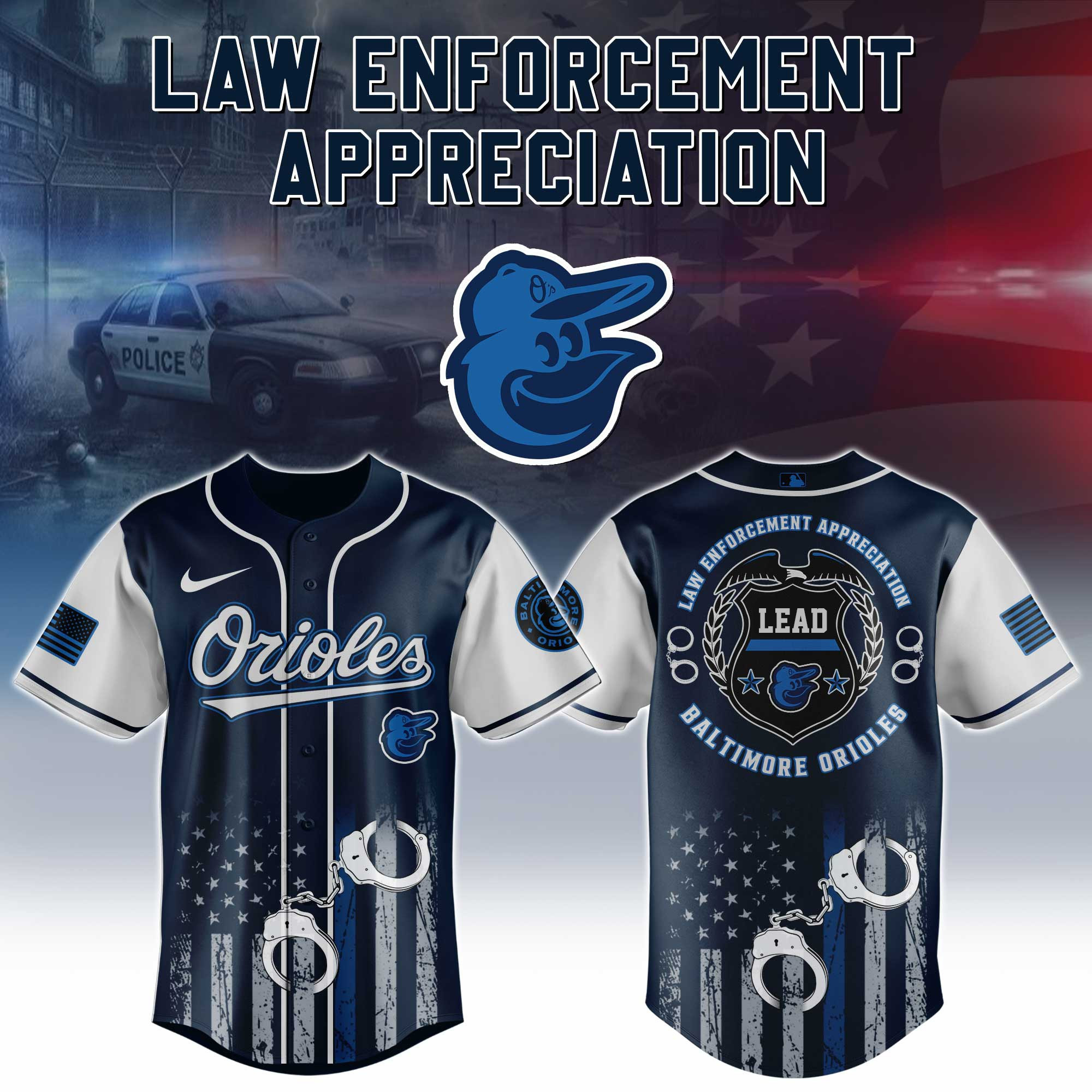 Baltimore Orioles x Law Enforcement Appreciation Day Jersey Cool Baseball Gifts 1 Baltimore Orioles x Law Enforcement Appreciation Day Jersey Cool Baseball Gifts