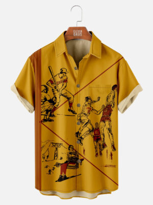 Tall Pee Chee Folder Back Cover Only Nostalgia Shirt with Chest Pocket