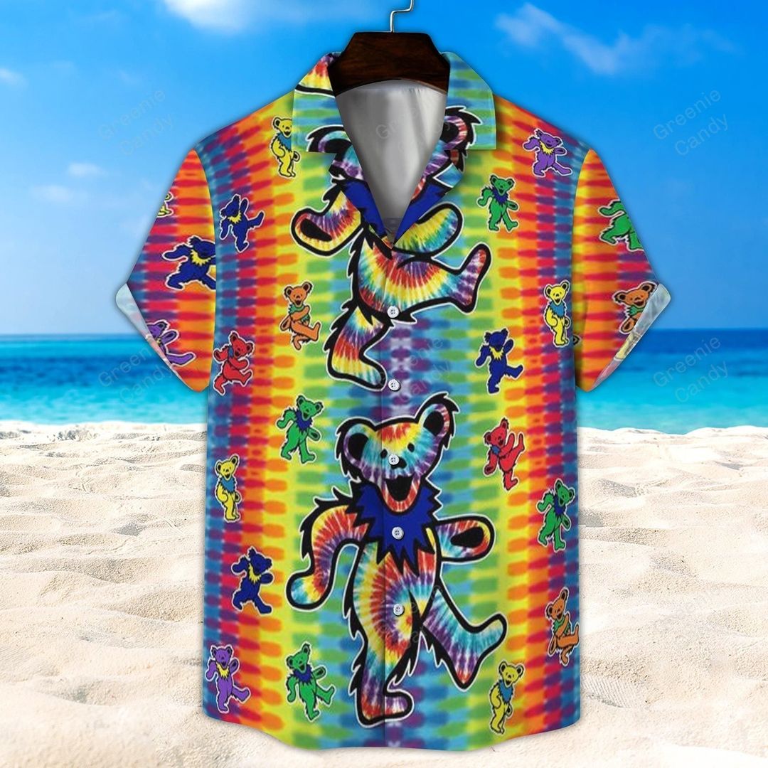 Grateful Dead Rainbow Dancing Bears Hawaiian Shirt 1 Grateful Dead Rainbow Dancing Bears Hawaiian Shirt