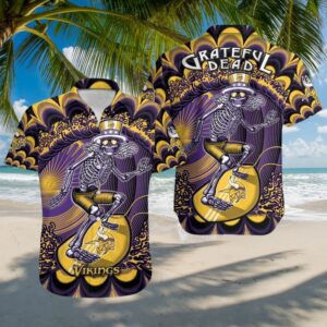 Minnesota Vikings Grateful Dead Hawaiian Shirt