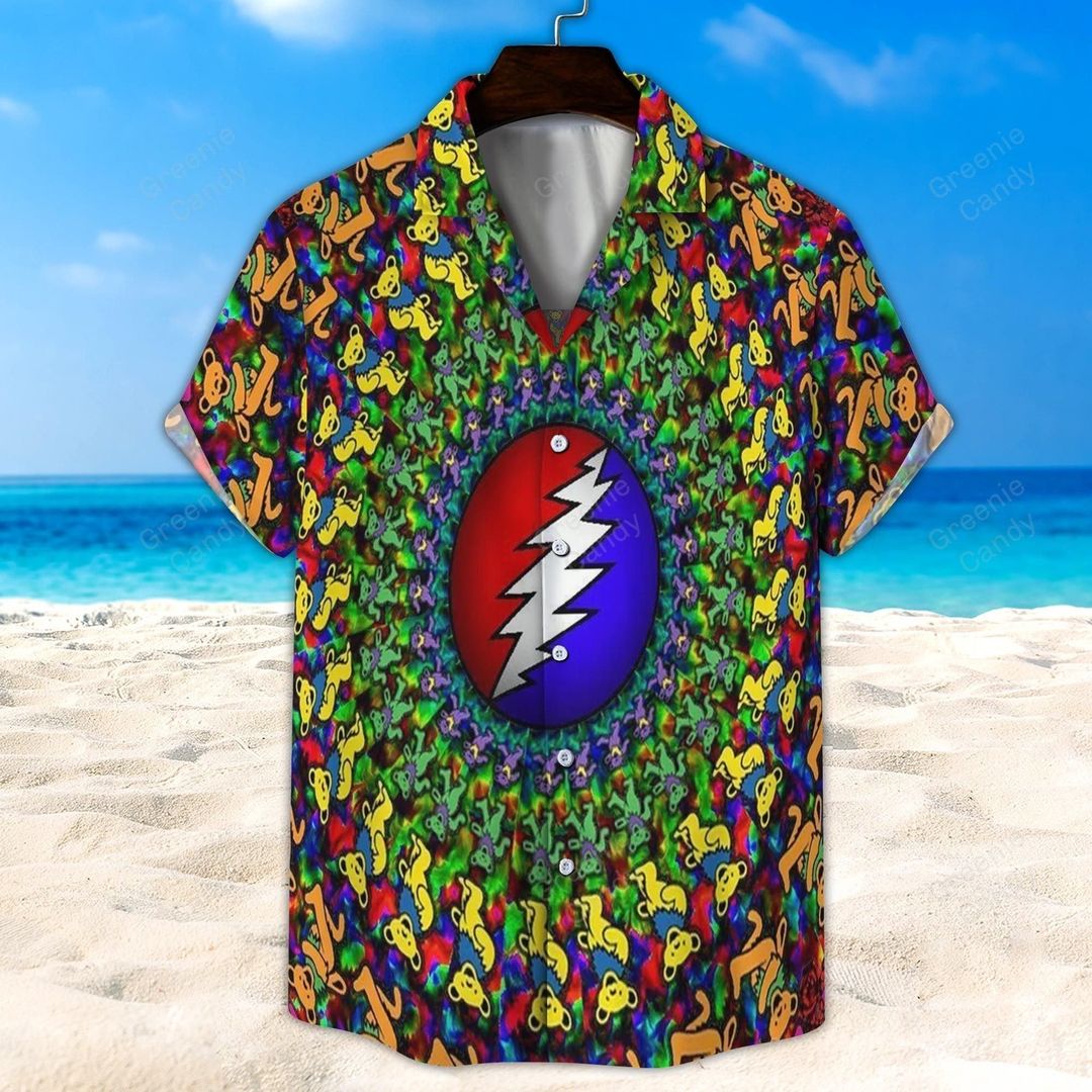 Grateful Dead Lightning Bolt Mandala Hawaiian Shirt 1 Grateful Dead Lightning Bolt Mandala Hawaiian Shirt