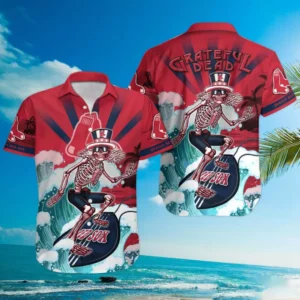 Boston Red Sox Grateful Dead Hawaiian Shirt