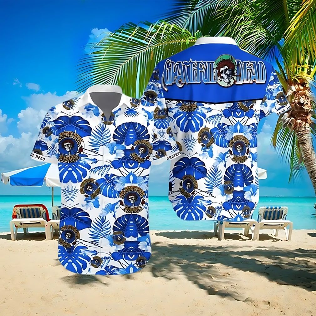 Grateful Dead Tropical Palm Leaves Hawaiian Shirt 1 Grateful Dead Tropical Palm Leaves Hawaiian Shirt